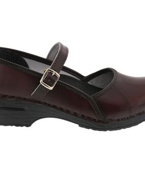 BJORK Marcella Mary Jane Bordeaux Cabrio Leather Clogs euro size 40 9 9.5